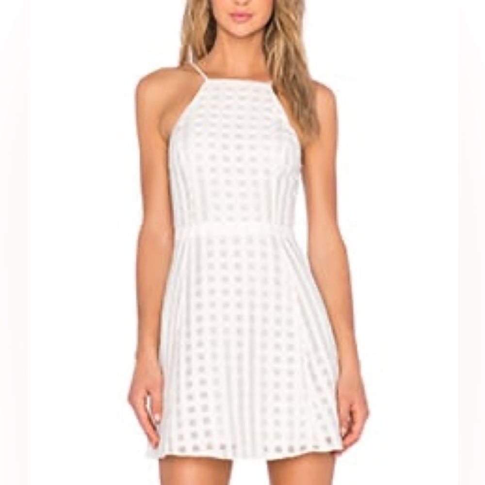 NBD x REVOLVE Animosity Mini Dress Cream EUC Size Medium G0241